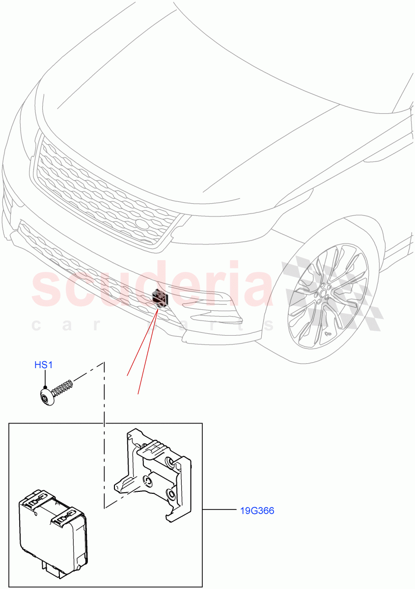 Speed Control (2.0L I4 DSL HIGH DOHC AJ200, Adaptive Speed Control+Queue Assist, 2.0L I4 DSL MID DOHC AJ200, ACC + Stop/go, ACC + Adaptive Lane Control) ((V) TOLA999999) of Land Rover Land Rover Range Rover Velar (2017+) [2.0 Turbo Diesel]