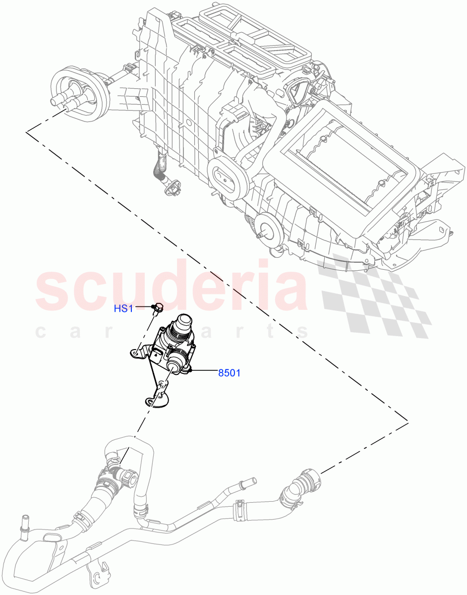 Auxiliary Circulation Coolant Pump (3.0L AJ20P6 Petrol High) ((V) FROMMA000001) of Land Rover Land Rover Range Rover Velar (2017+) [3.0 I6 Turbo Petrol AJ20P6]
