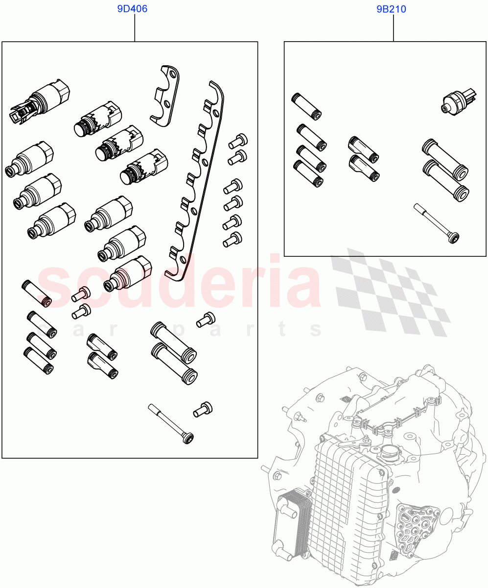 Valve Body - Main Control & Servo's (Solenoid Kit) (9 Speed Auto AWD, Halewood (UK)) ((V) FROMEH000001) of Land Rover Land Rover Range Rover Evoque (2012-2018) [2.0 Turbo Petrol AJ200P]