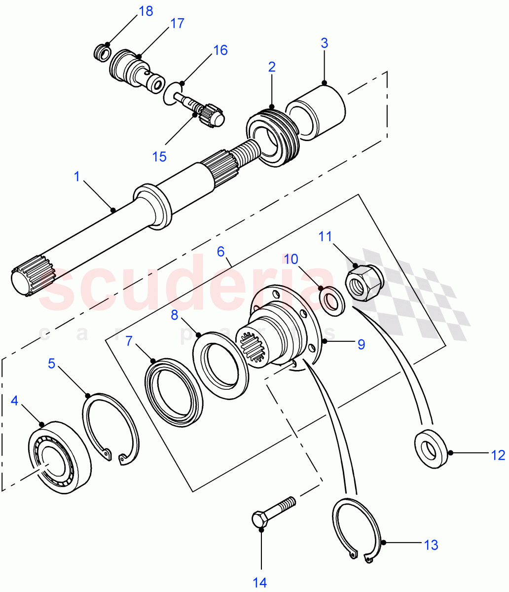 Rear Flange ((V) FROM7A000001) of Land Rover Land Rover Defender (2007-2016)