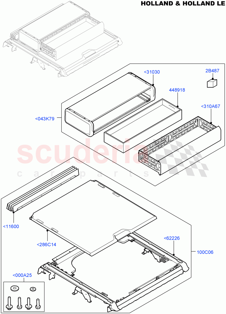 Load Compartment Trim (Holland & Holland LE) ((V) FROMFA000001) of Land Rover Land Rover Range Rover (2012-2021) [3.0 DOHC GDI SC V6 Petrol]