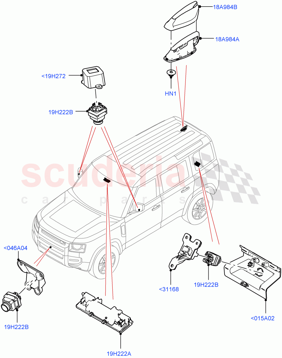 Camera Equipment of Land Rover Land Rover Defender (2020+) [3.0 I6 Turbo Diesel AJ20D6]