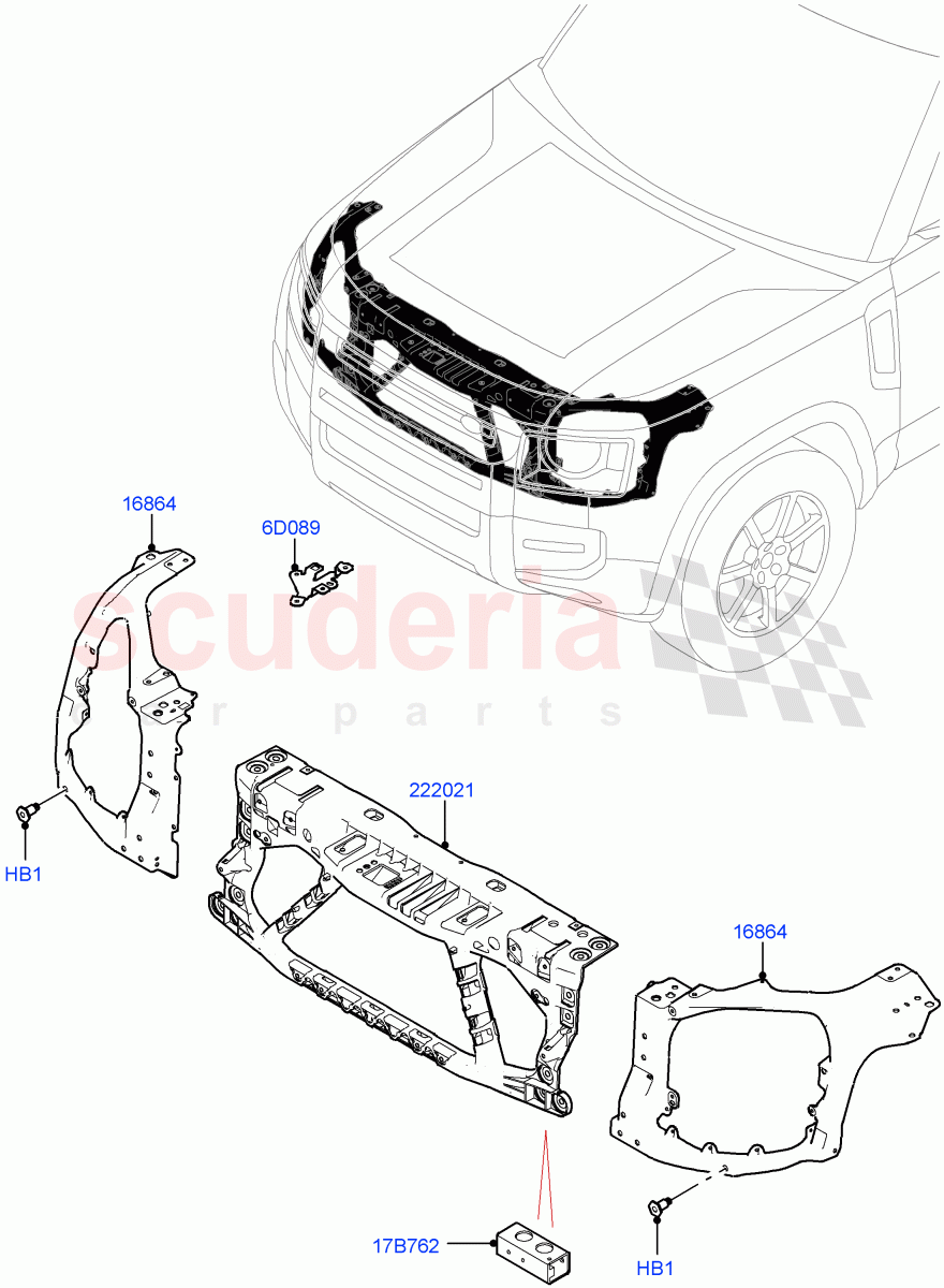 Front Panels, Aprons & Side Members (Front Panel) of Land Rover Land Rover Defender (2020+) [5.0 OHC SGDI SC V8 Petrol]