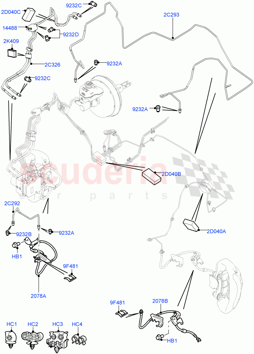 Front Brake Pipes of Land Rover Land Rover Range Rover (2012-2021) [5.0 OHC SGDI SC V8 Petrol]