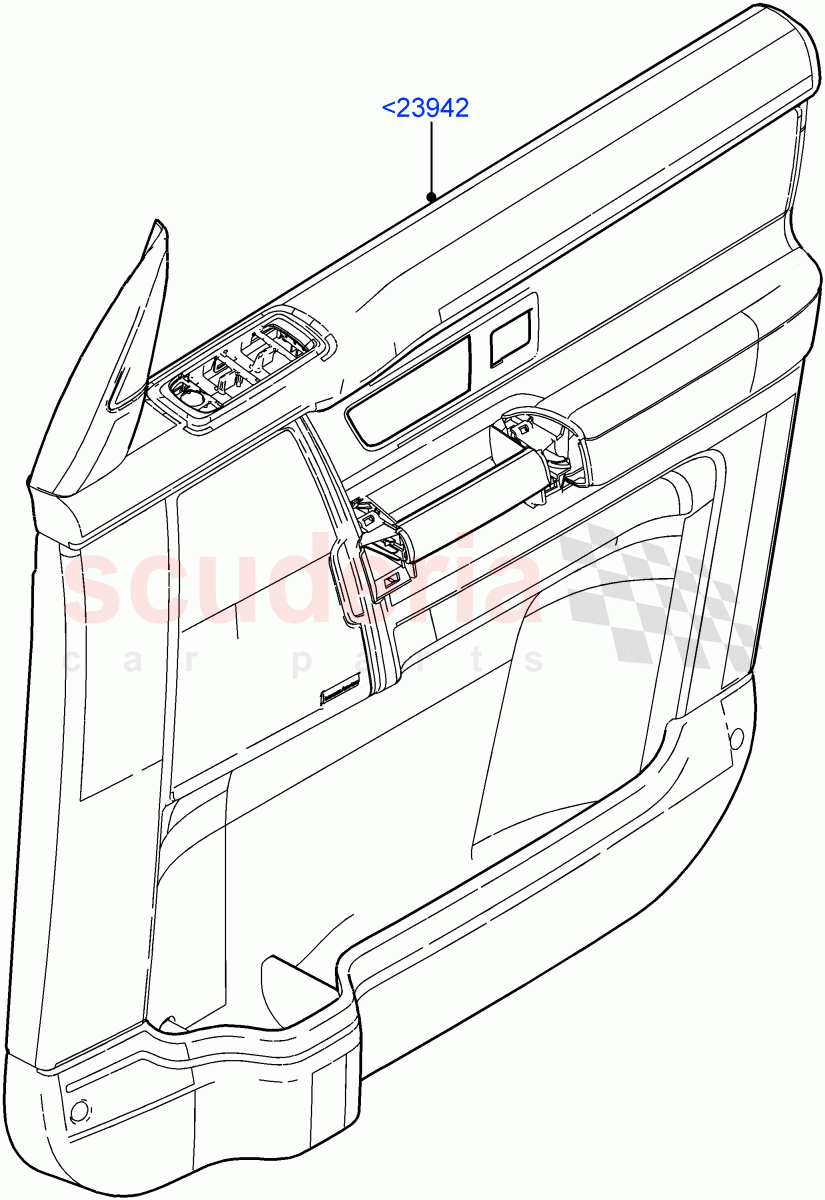 Front Door Trim Panels ((V) FROMAA000001) of Land Rover Land Rover Discovery 4 (2010-2016) [5.0 OHC SGDI NA V8 Petrol]
