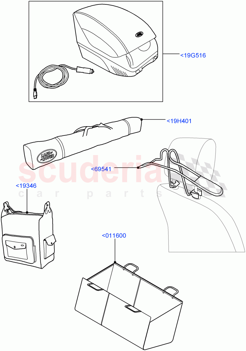 Touring Accessories (Accessory) (Halewood (UK), Itatiaia (Brazil)) of Land Rover Land Rover Range Rover Evoque (2012-2018) [2.0 Turbo Petrol GTDI]