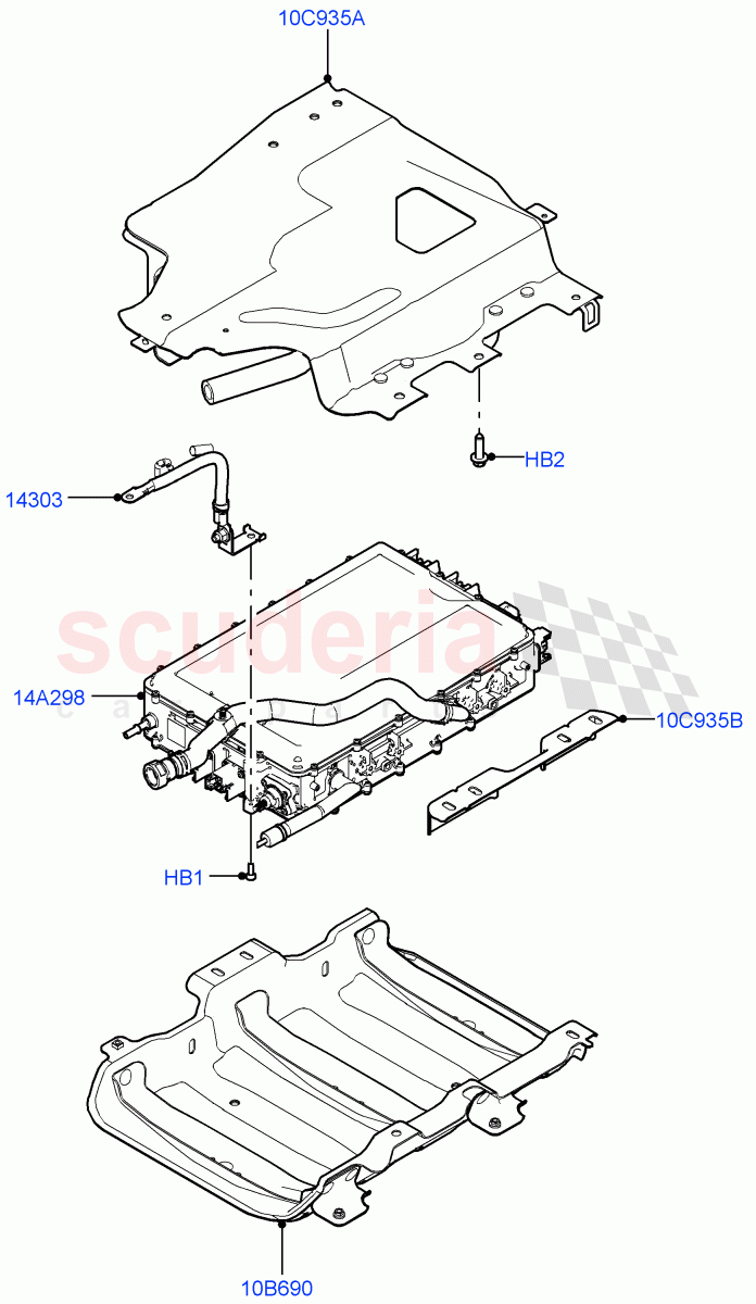 Hybrid Electrical Modules (Onboard Battery Charger And Charge Inlet) (Electric Engine Battery-PHEV) ((V) FROMM2000001) of Land Rover Land Rover Defender (2020+) [3.0 I6 Turbo Diesel AJ20D6]