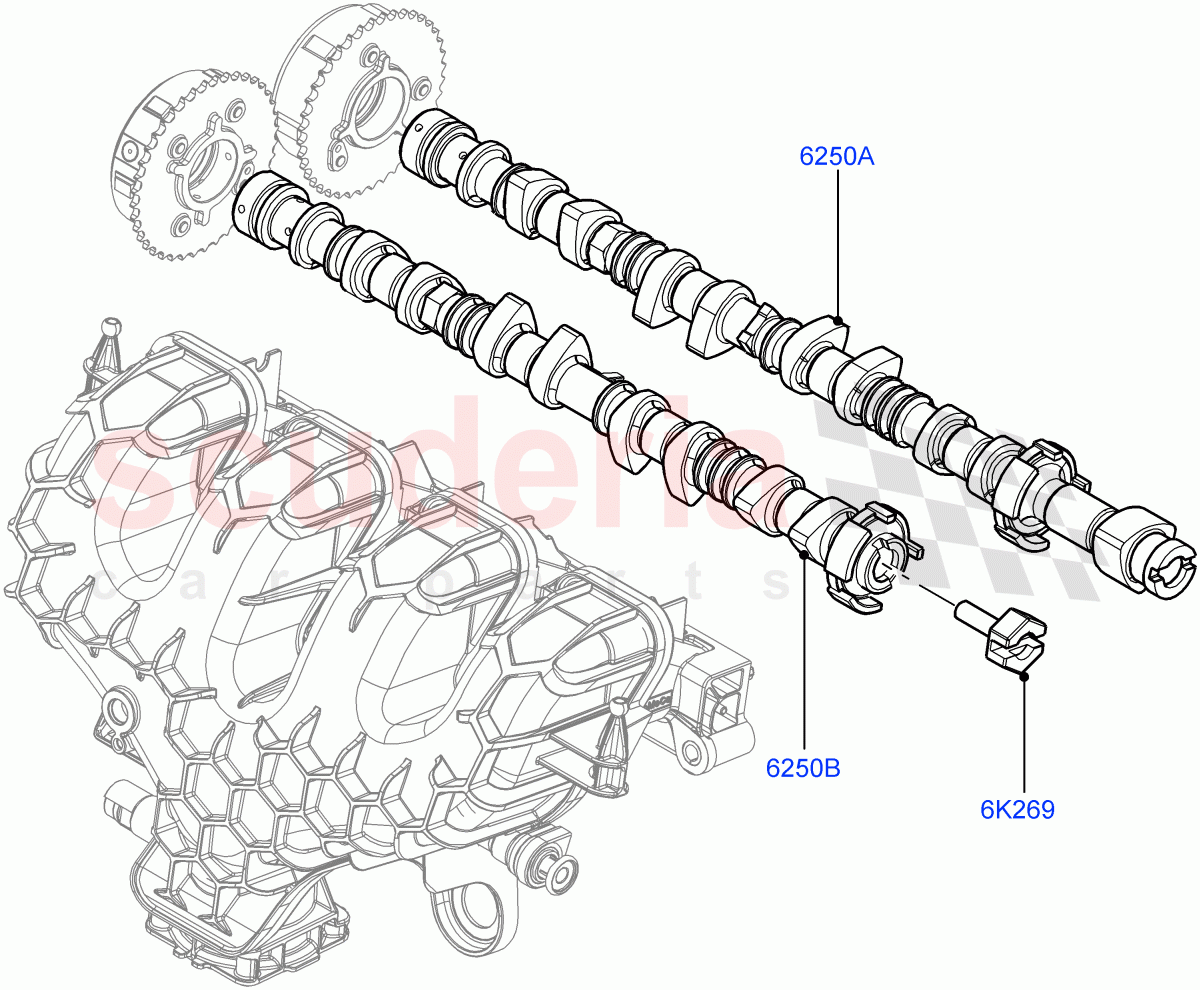 Camshaft (2.0L 16V TIVCT T/C 240PS Petrol) of Land Rover Land Rover Range Rover (2012-2021) [2.0 Turbo Petrol GTDI]