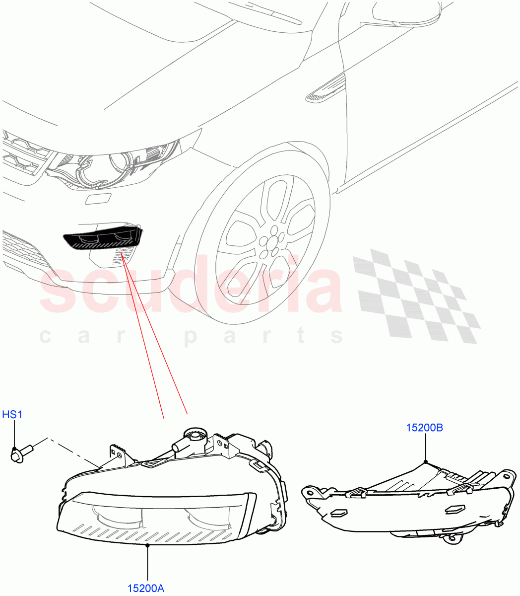 Front Fog Lamps (Halewood (UK), With Front Fog Lamps) of Land Rover Land Rover Discovery Sport (2015+) [1.5 I3 Turbo Petrol AJ20P3]