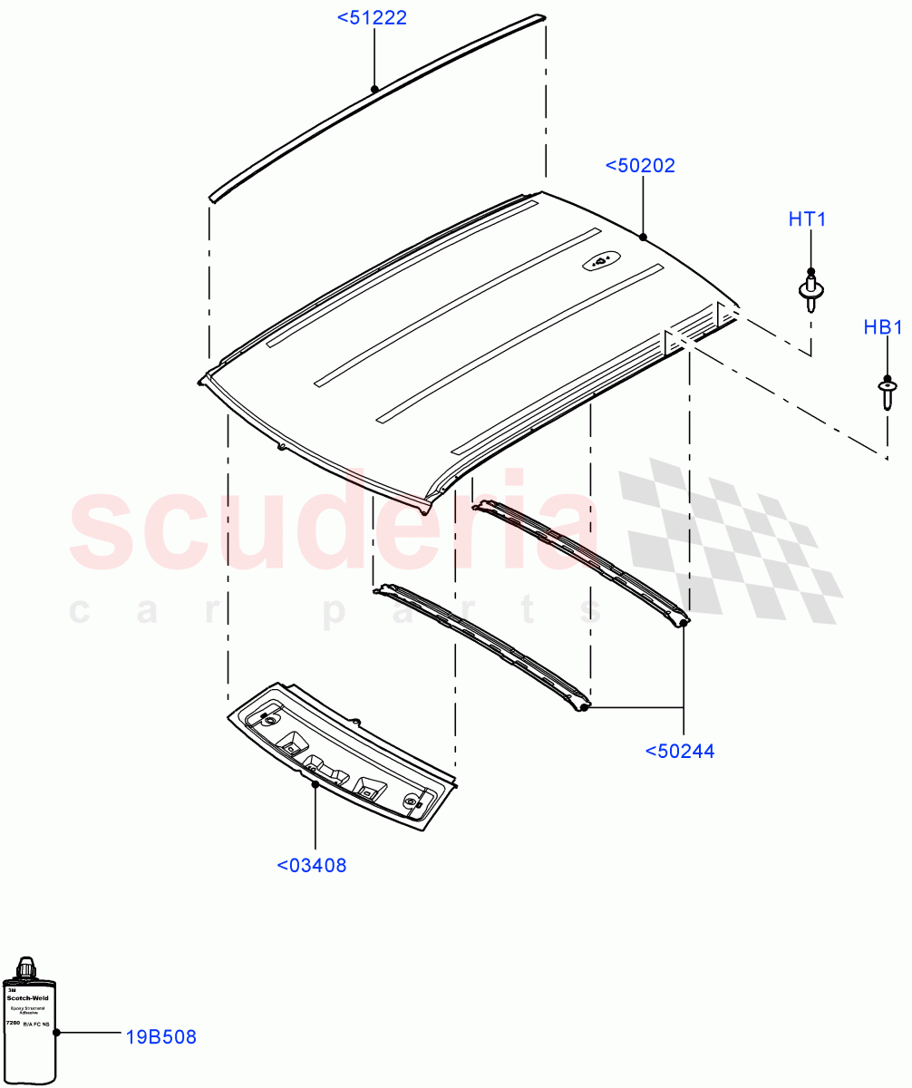 Roof - Sheet Metal (Less Panorama Roof, Itatiaia (Brazil)) ((V) FROMGT000001) of Land Rover Land Rover Range Rover Evoque (2012-2018) [2.0 Turbo Petrol GTDI]