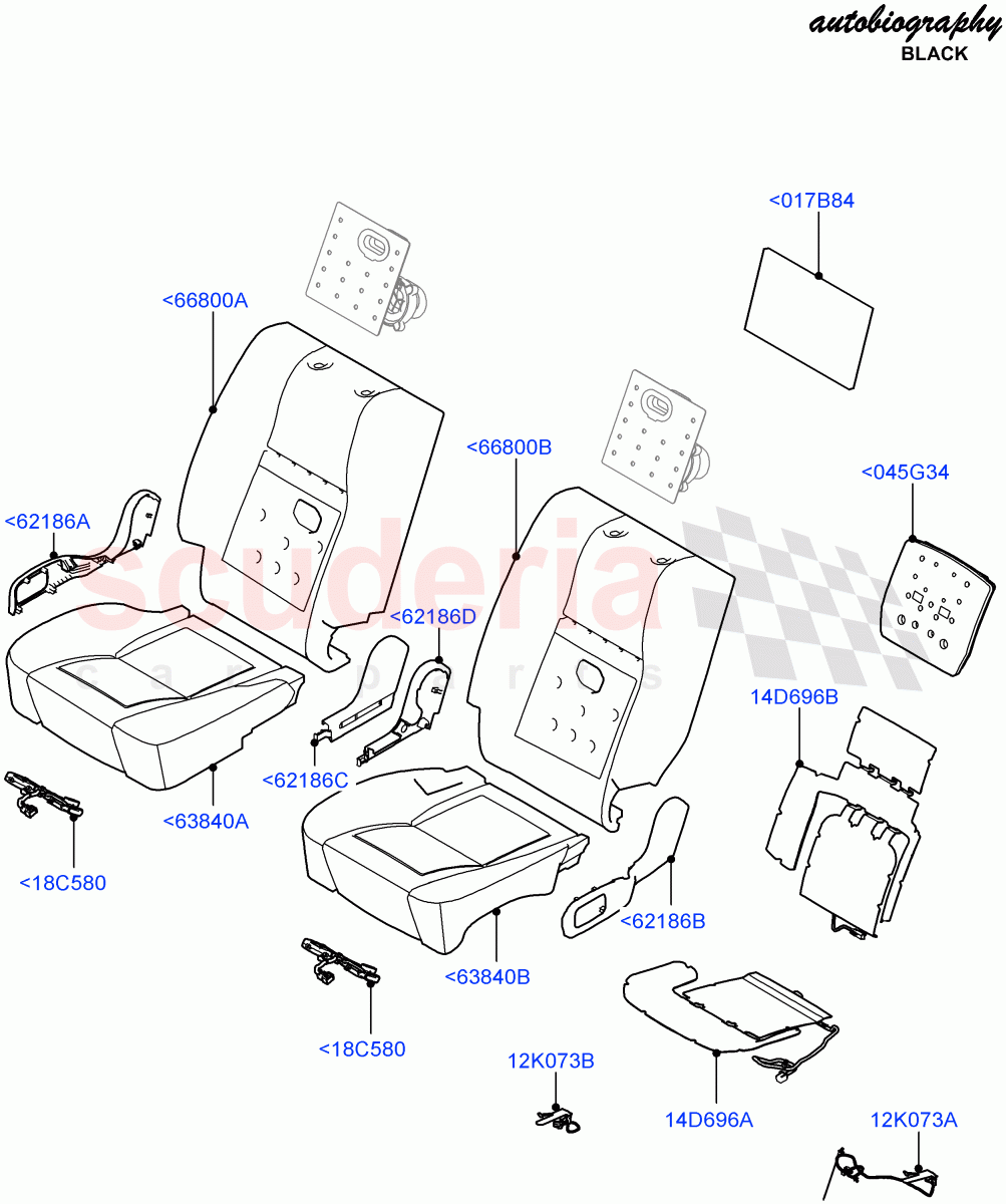 Rear Seat Pads/Valances & Heating (Autobiography Black / SV Autobiography) (2S AL Leather Diamond, With 40/40 Split Individual Rr Seat, Perforated Soft Grain Leather, 40/20/40 Super Slouch Rear Seat, Limited Edition Lux Leather, With 2 Rear Small Individual Seats) ((V) FROMEA000001) of Land Rover Land Rover Range Rover (2012-2021) [3.0 I6 Turbo Diesel AJ20D6]