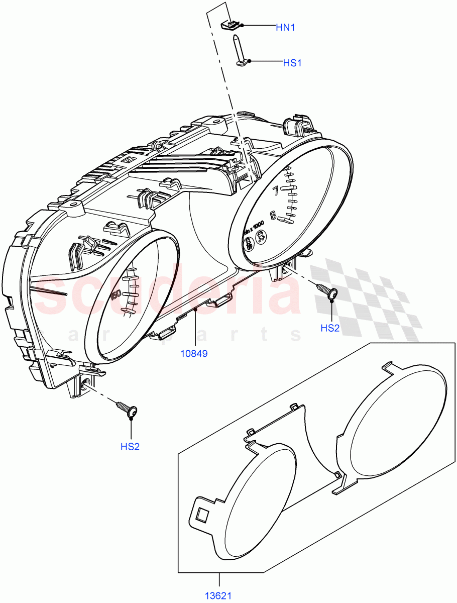 Instrument Cluster (Changsu (China)) ((V) FROMEG000001) of Land Rover Land Rover Range Rover Evoque (2012-2018) [2.0 Turbo Diesel]
