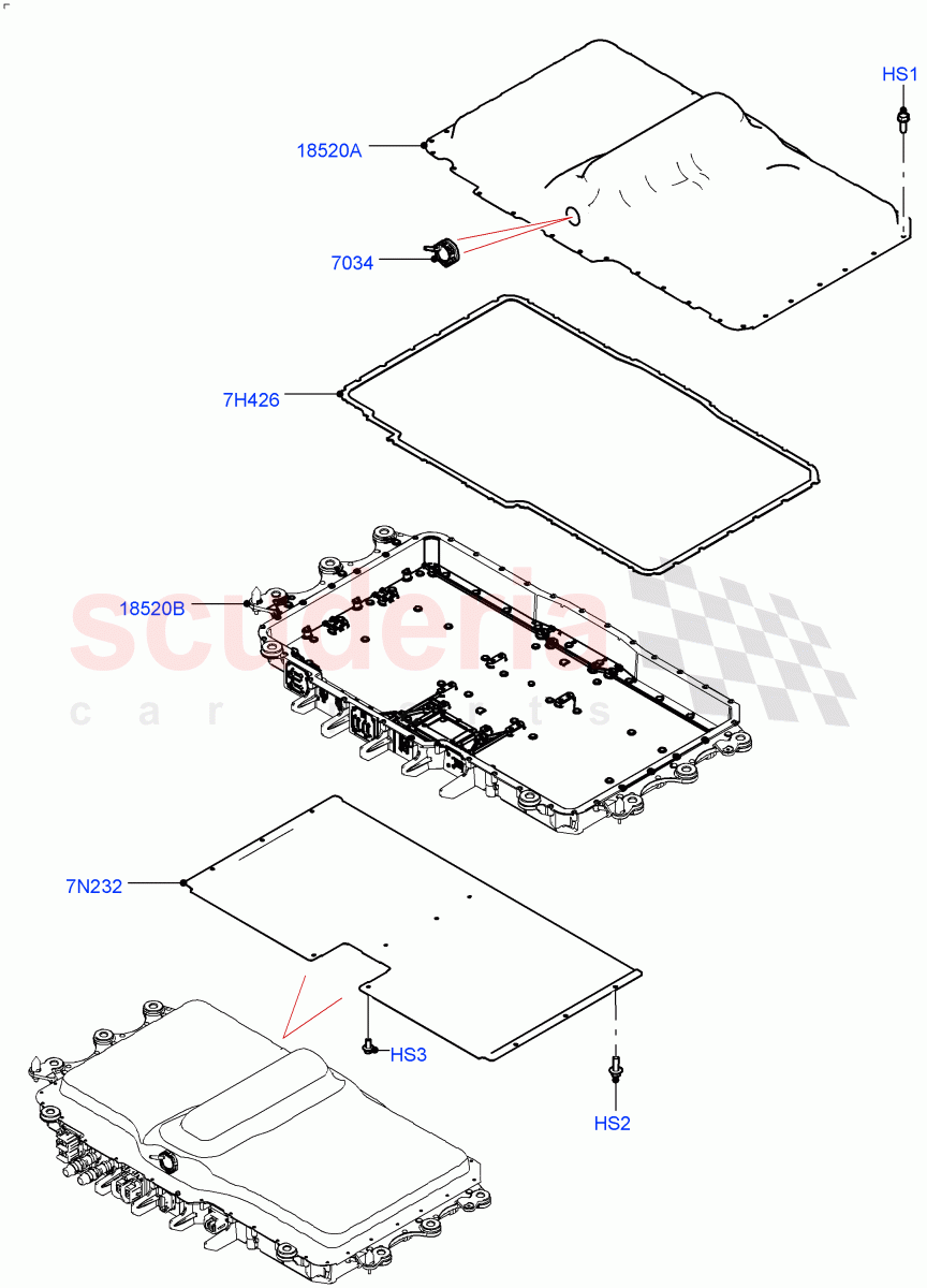Hybrid Electrical Modules (Traction Battery Housing) (Changsu (China), Electric Engine Battery-PHEV) ((V) FROMMG575835) of Land Rover Land Rover Range Rover Evoque (2019+) [2.0 Turbo Diesel]