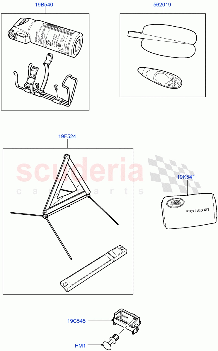 Emergency And Safety Equipment (Internal Components) ((V) FROMAA000001) of Land Rover Land Rover Range Rover (2010-2012) [4.4 DOHC Diesel V8 DITC]