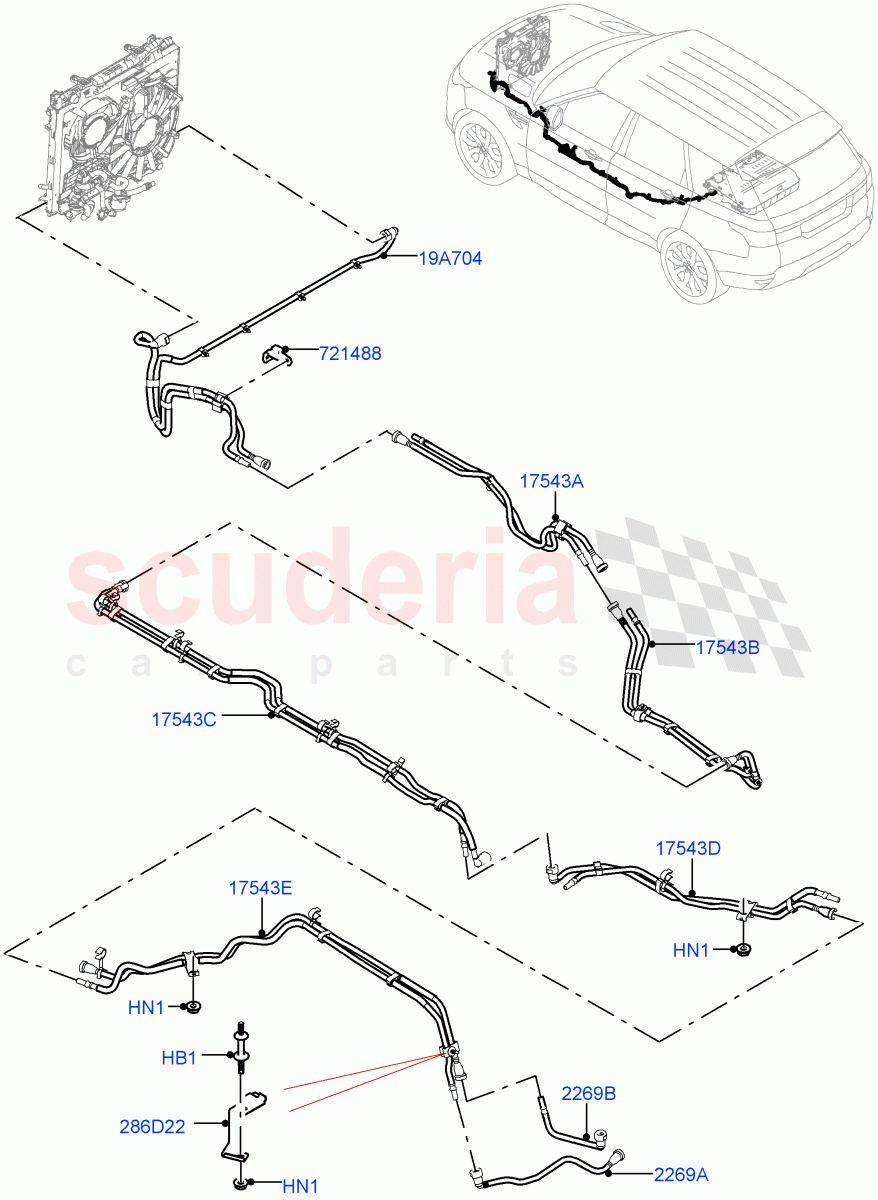 Hybrid Electrical Modules (Front And Middle Section, Battery And Cooling) (2.0L AJ200P Hi PHEV) ((V) FROMJA000001) of Land Rover Land Rover Range Rover (2012-2021) [5.0 OHC SGDI NA V8 Petrol]