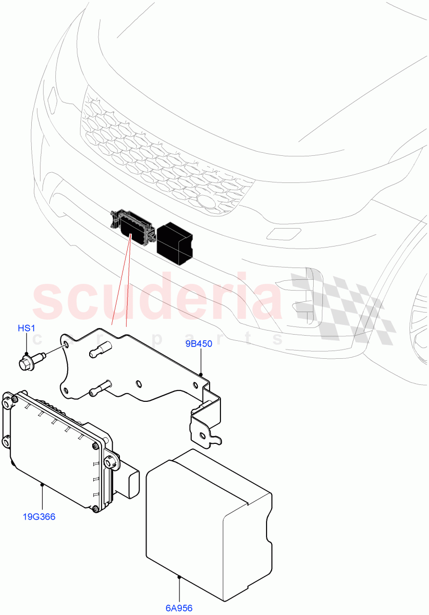 Speed Control (Solihull Plant Build) (2.0L I4 High DOHC AJ200 Petrol, ACC + Stop/go, 2.0L I4 Mid DOHC AJ200 Petrol, ACC + Adaptive Lane Control) ((V) FROMHA000001) of Land Rover Land Rover Discovery 5 (2017+) [2.0 Turbo Petrol AJ200P]
