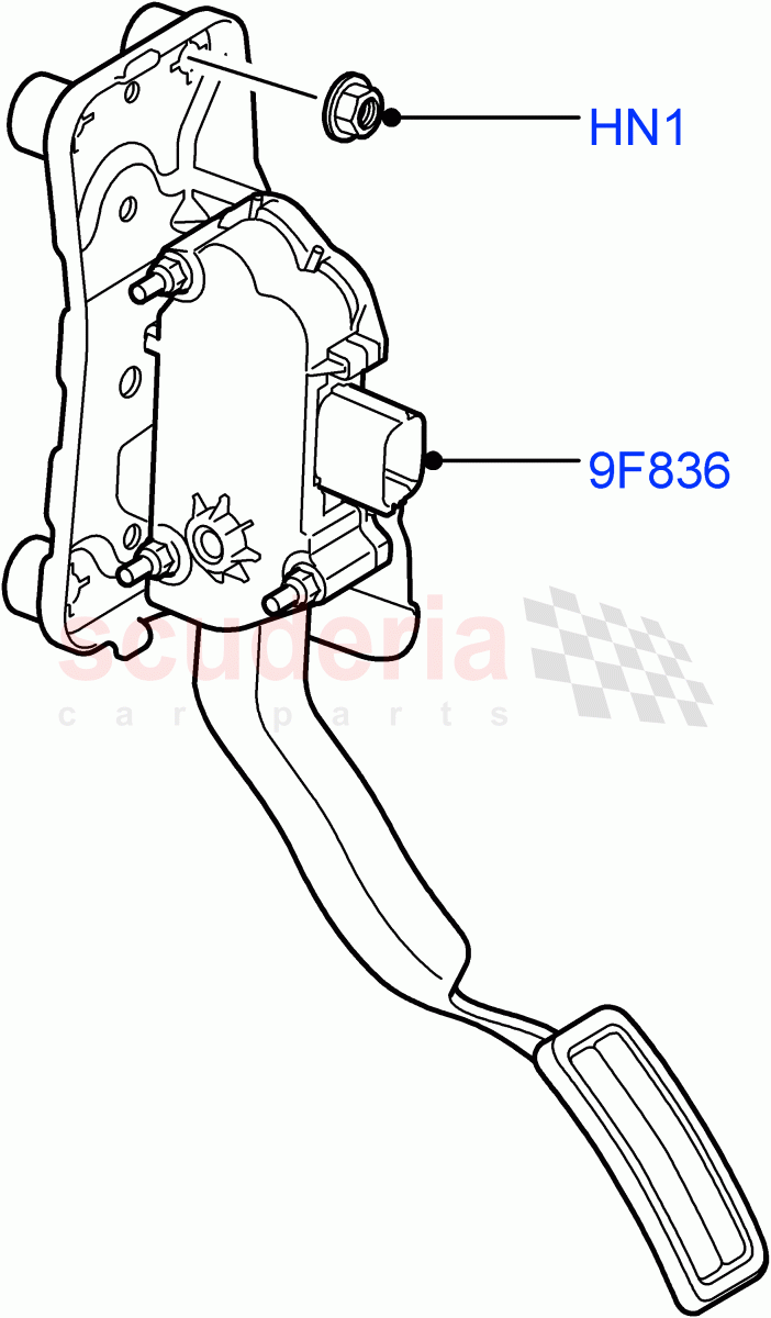 Accelerator/Injection Pump Controls (AJ Petrol 4.2 V8 Supercharged) of Land Rover Land Rover Range Rover Sport (2005-2009) [4.2 Petrol V8 Supercharged]