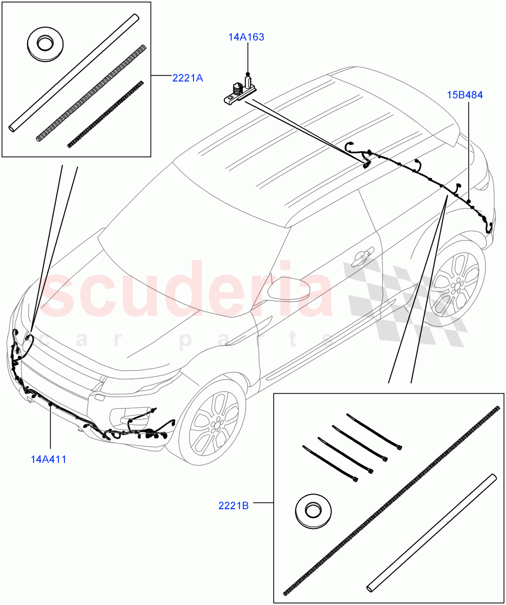 Electrical Wiring - Body And Rear (Bumper) (Halewood (UK)) of Land Rover Land Rover Range Rover Evoque (2012-2018) [2.0 Turbo Diesel]