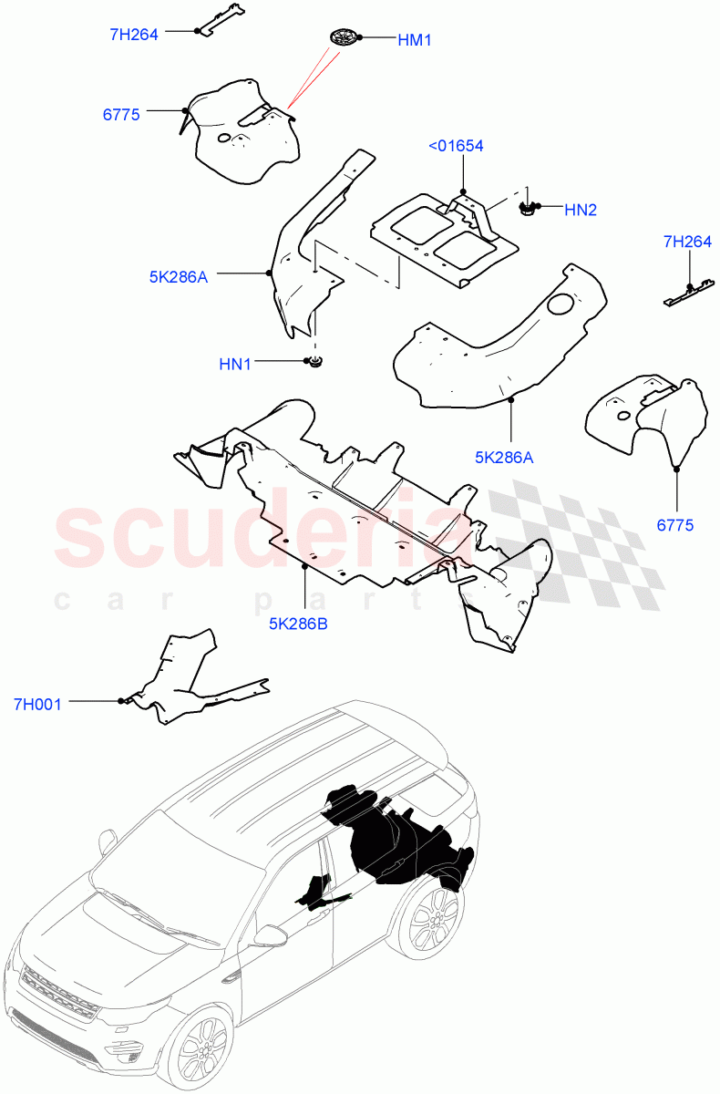Splash And Heat Shields (Rear, Body) (Itatiaia (Brazil)) ((V) FROMGT000001) of Land Rover Land Rover Discovery Sport (2015+) [2.0 Turbo Petrol AJ200P]
