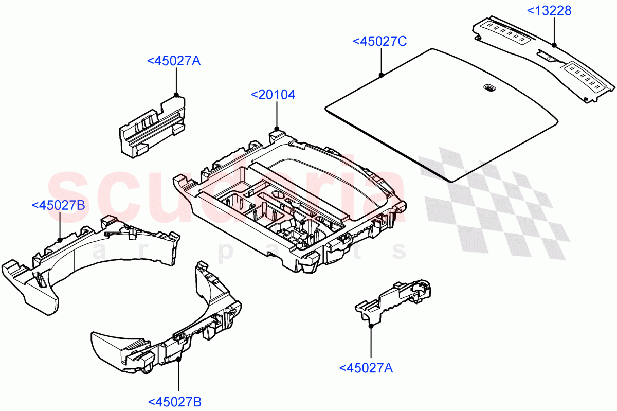 Load Compartment Trim (Stowage Compartment, Floor) (Changsu (China)) of Land Rover Land Rover Range Rover Evoque (2019+) [1.5 I3 Turbo Petrol AJ20P3]