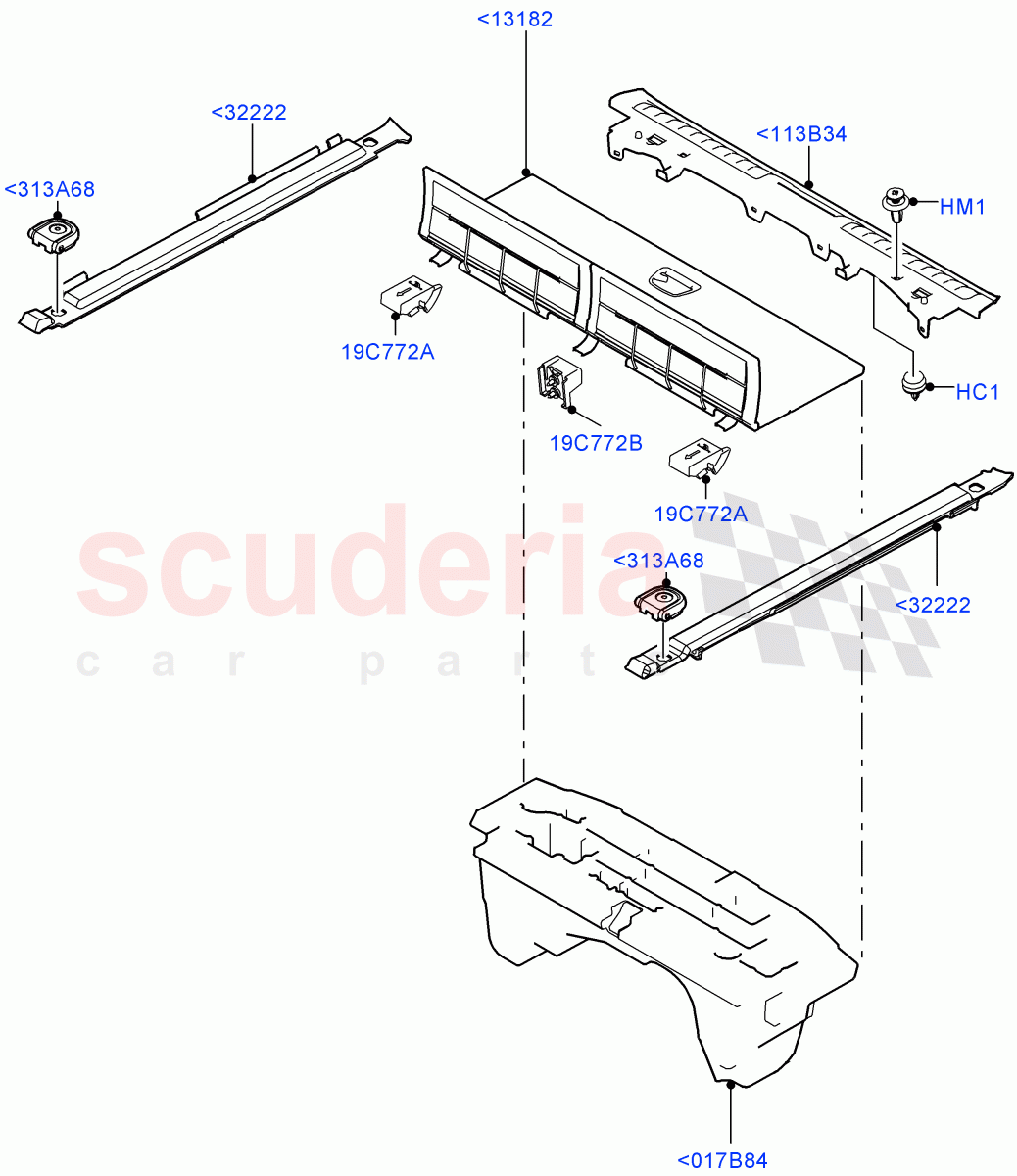 Load Compartment Trim (Floor) (With 7 Seat Configuration) of Land Rover Land Rover Range Rover Sport (2014+) [5.0 OHC SGDI SC V8 Petrol]