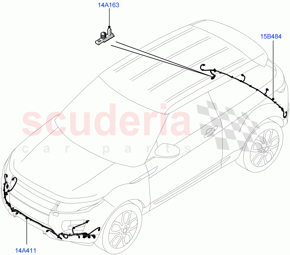 Electrical Wiring - Body And Rear (Bumper) (Itatiaia (Brazil)) ((V) FROMGT000001) of Land Rover Land Rover Range Rover Evoque (2012-2018) [2.0 Turbo Diesel]