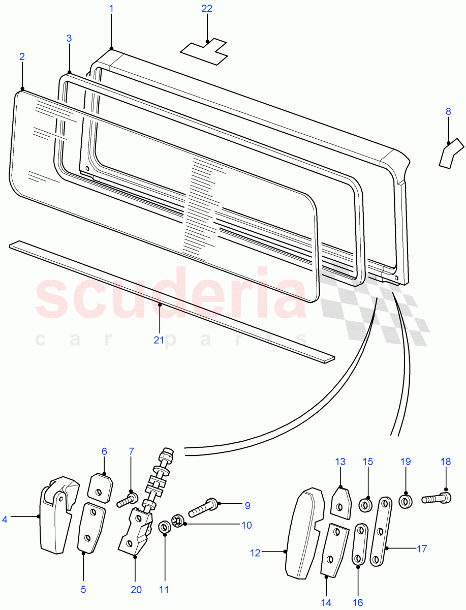 Windscreen ((V) FROM7A000001) of Land Rover Land Rover Defender (2007-2016)