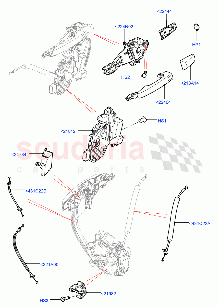 Front Door Lock Controls (Itatiaia (Brazil)) ((V) FROMGT000001) of Land Rover Land Rover Range Rover Evoque (2012-2018) [2.0 Turbo Petrol GTDI]