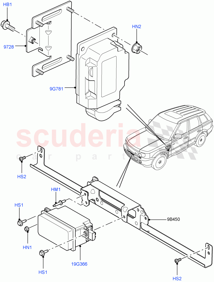 Speed Control (3.6L V8 32V DOHC EFi Diesel Lion, With Adaptive Speed Control) ((V) FROMAA000001) of Land Rover Land Rover Range Rover Sport (2010-2013) [3.6 V8 32V DOHC EFI Diesel]