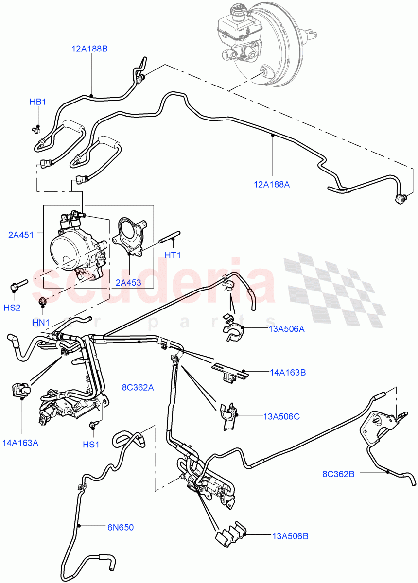 Vacuum Control And Air Injection (4.4L DOHC DITC V8 Diesel) ((V) FROMBA000001) of Land Rover Land Rover Range Rover (2010-2012) [4.4 DOHC Diesel V8 DITC]