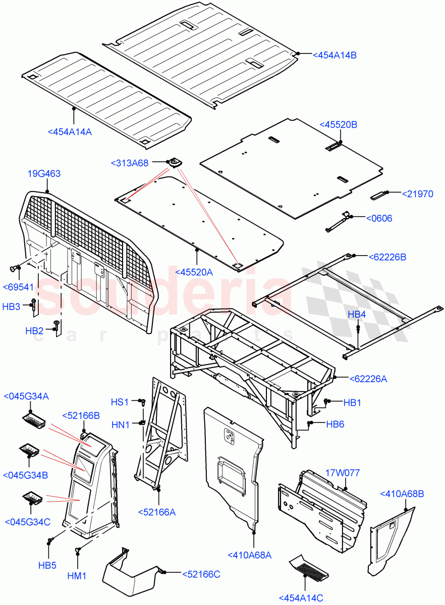 Load Compartment Trim (Nitra Plant Build, Commercial) ((V) FROMM2000001) of Land Rover Land Rover Discovery 5 (2017+) [2.0 Turbo Diesel]