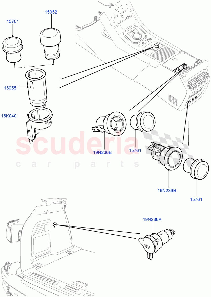 Auxiliary Electrical Power Points (Halewood (UK)) of Land Rover Land Rover Range Rover Evoque (2012-2018) [2.0 Turbo Diesel]
