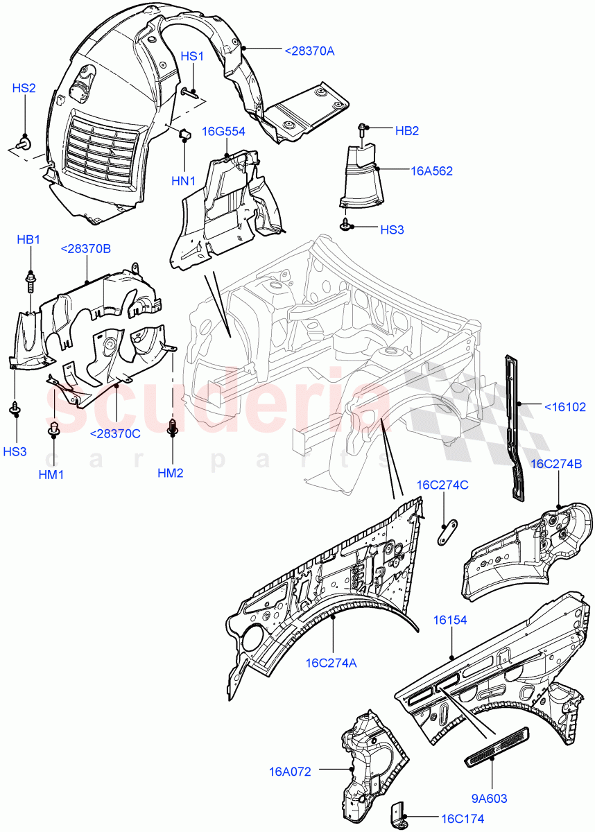 Front Panels, Aprons & Side Members (Apron) ((V) FROMAA000001) of Land Rover Land Rover Range Rover (2010-2012) [5.0 OHC SGDI SC V8 Petrol]