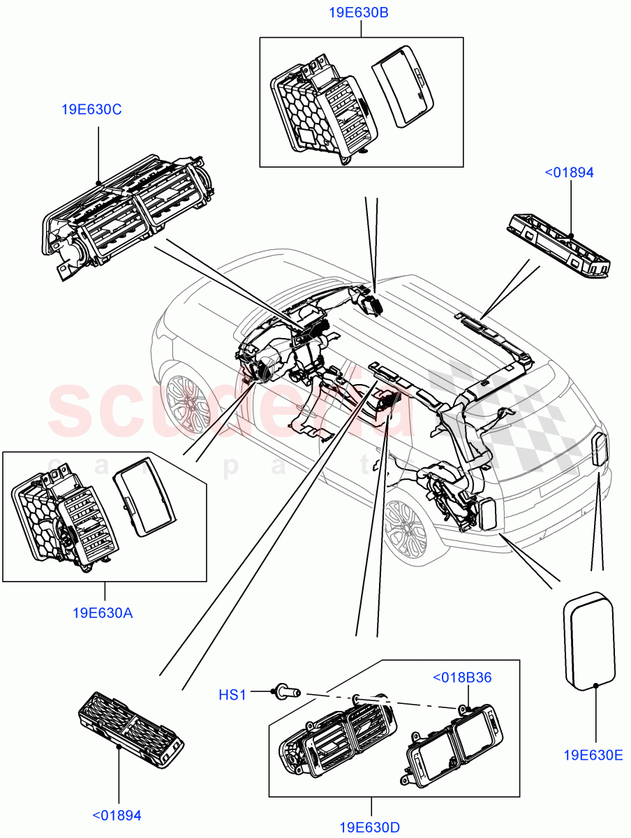 Air Vents, Louvres And Ducts (External Components) ((V) TODA999999) of Land Rover Land Rover Range Rover (2012-2021) [2.0 Turbo Petrol GTDI]
