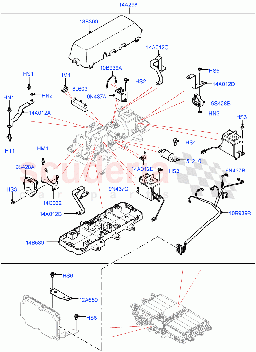 Hybrid Electrical Modules (High Voltage Battery Electrical Module) (Changsu (China), Electric Engine Battery-PHEV) ((V) FROMKG446857) of Land Rover Land Rover Discovery Sport (2015+) [2.0 Turbo Petrol GTDI]