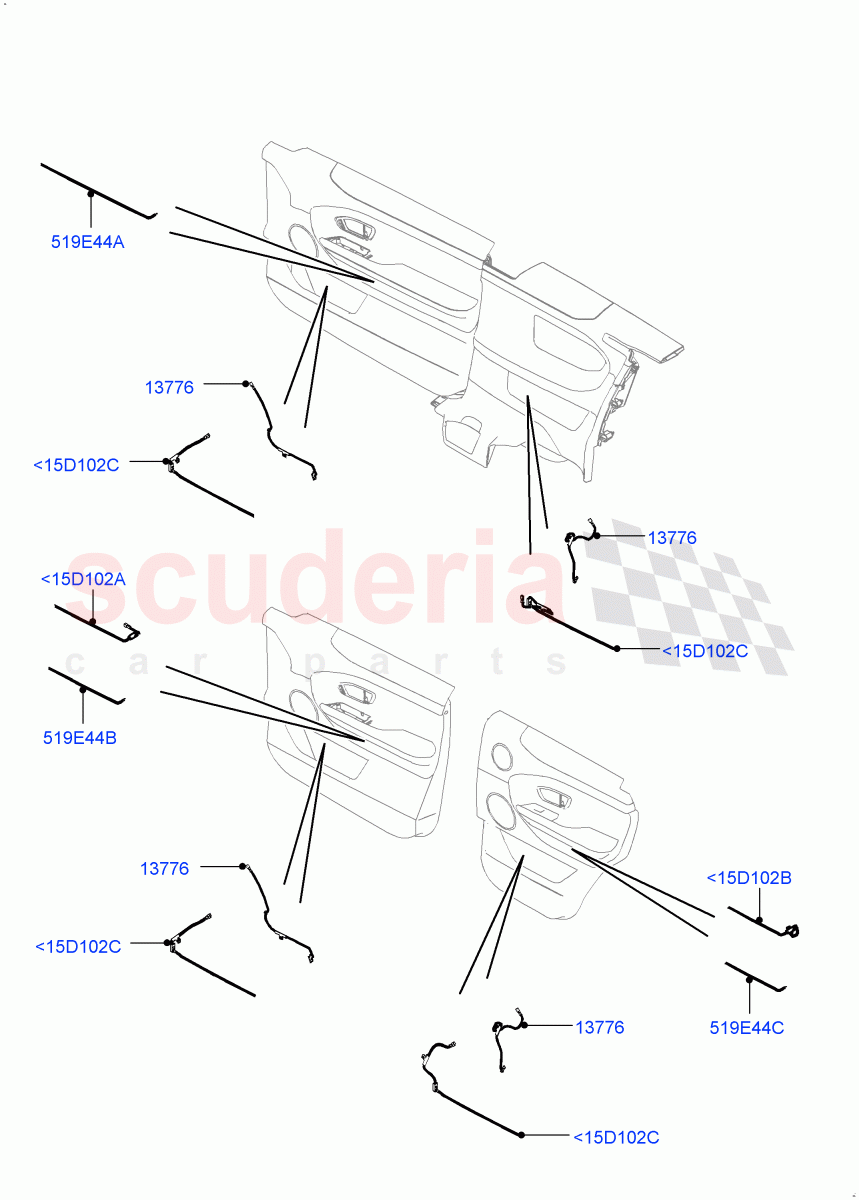 Interior Lamps (3 Door, Halewood (UK), 5 Door) ((V) FROMGH000001) of Land Rover Land Rover Range Rover Evoque (2012-2018) [2.0 Turbo Diesel]
