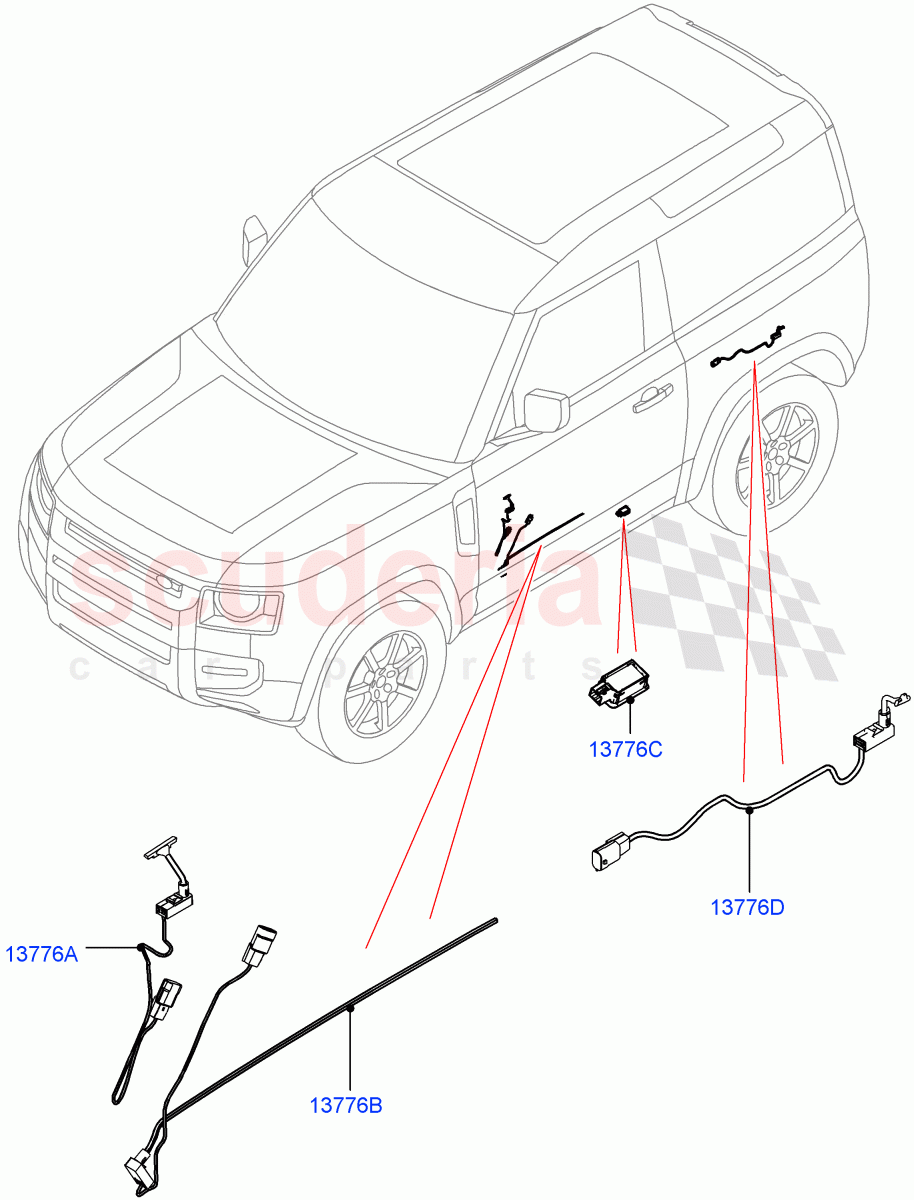Interior Lamps (Door - Front/Rear) (Short Wheelbase) of Land Rover Land Rover Defender (2020+) [2.0 Turbo Petrol AJ200P]