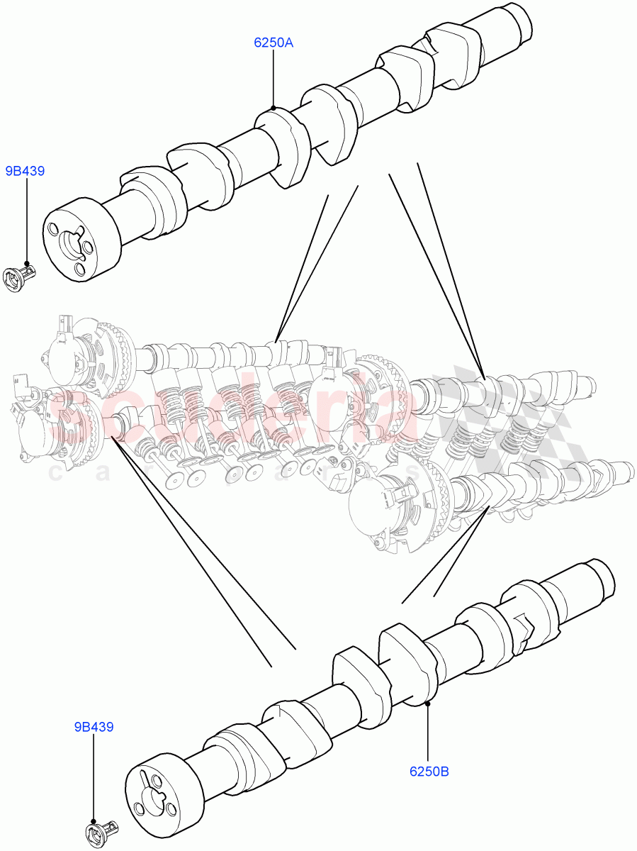 Camshaft (Solihull Plant Build) (3.0L DOHC GDI SC V6 PETROL) ((V) FROMEA000001) of Land Rover Land Rover Discovery 4 (2010-2016) [3.0 DOHC GDI SC V6 Petrol]