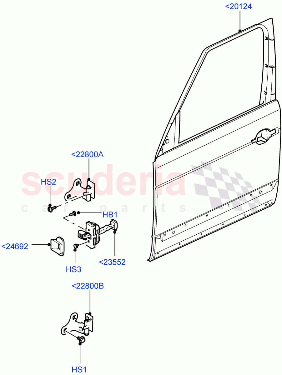 Front Doors, Hinges & Weatherstrips (Door And Fixings) ((V) FROMAA000001) of Land Rover Land Rover Range Rover (2010-2012) [5.0 OHC SGDI SC V8 Petrol]