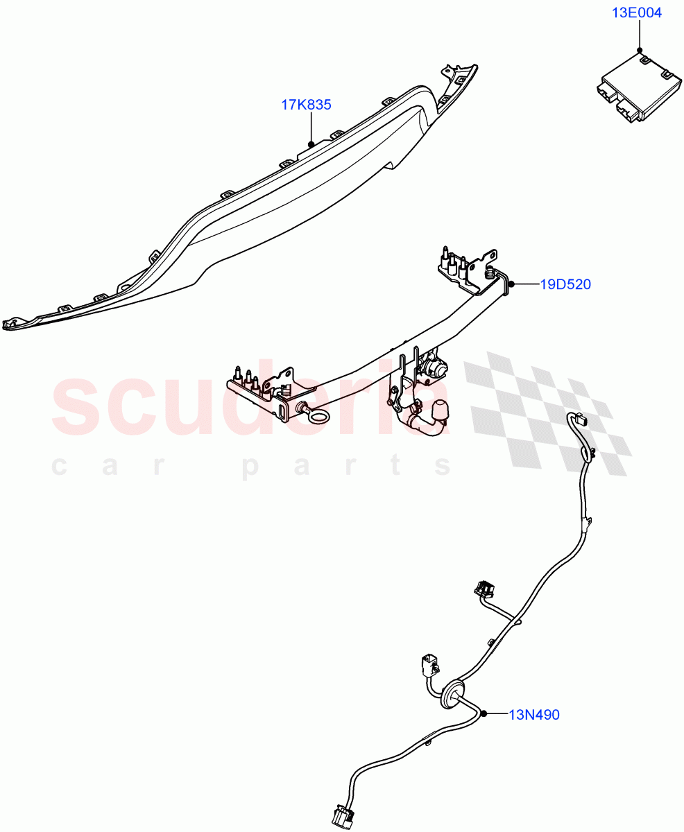 Towing Equipment (Detachable Tow Bar) (Itatiaia (Brazil)) of Land Rover Land Rover Range Rover Evoque (2019+) [2.0 Turbo Diesel AJ21D4]
