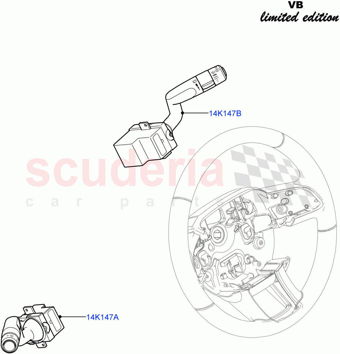 Switches (Steering Column) (Victoria Beckham Limited Edition, Halewood (UK)) of Land Rover Land Rover Range Rover Evoque (2012-2018) [2.0 Turbo Diesel]