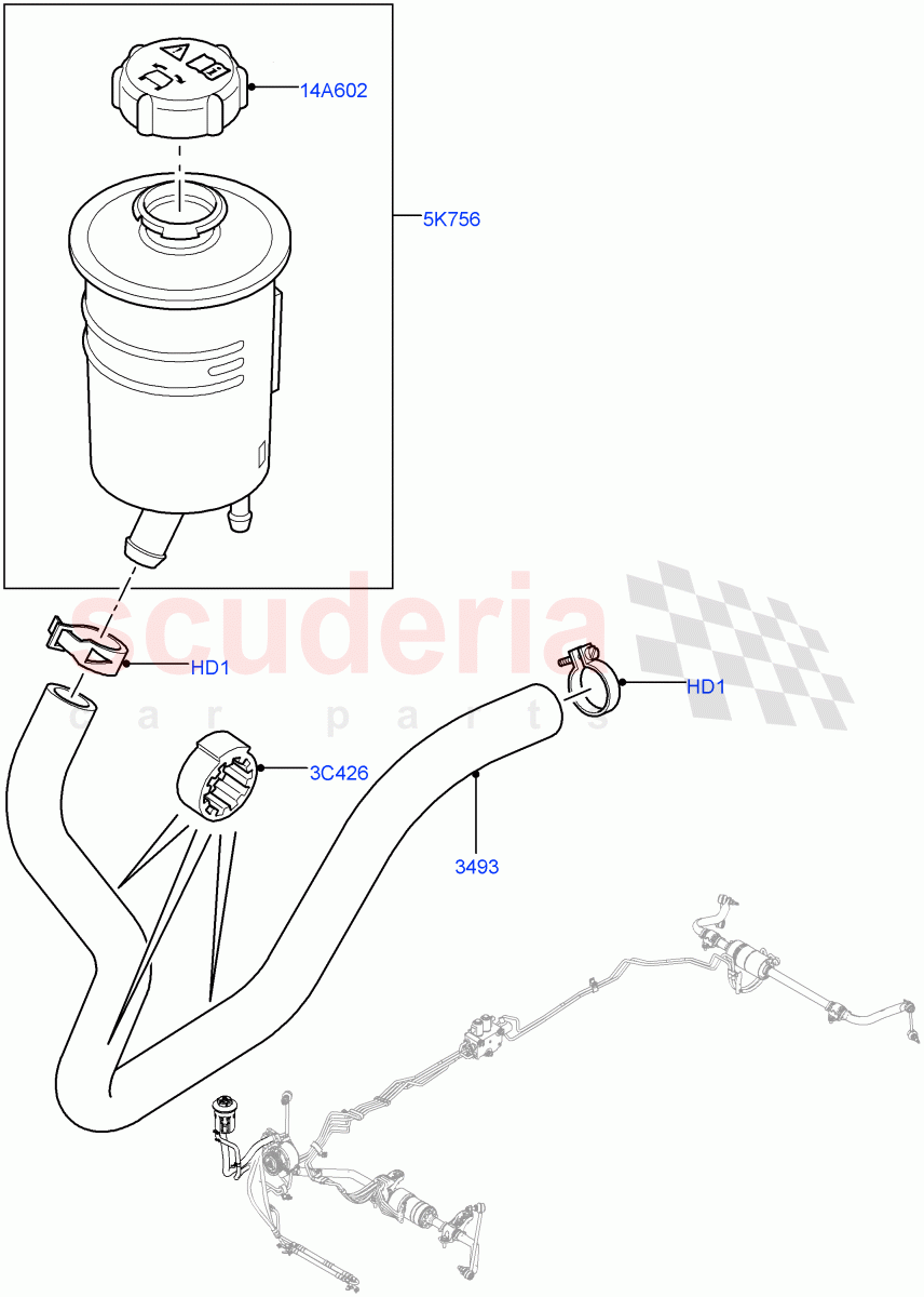 Active Anti-Roll Bar System (Reservoir) (With Roll Stability Control) ((V) TO9A999999) of Land Rover Land Rover Range Rover Sport (2005-2009) [4.2 Petrol V8 Supercharged]