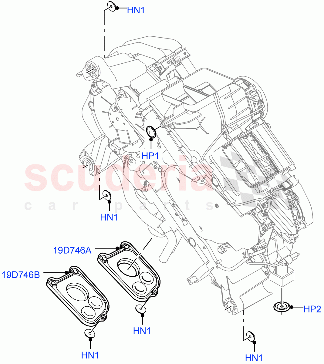 Heater/Air Cond.External Components (Auxiliary Unit) of Land Rover Land Rover Range Rover (2012-2021) [3.0 I6 Turbo Petrol AJ20P6]