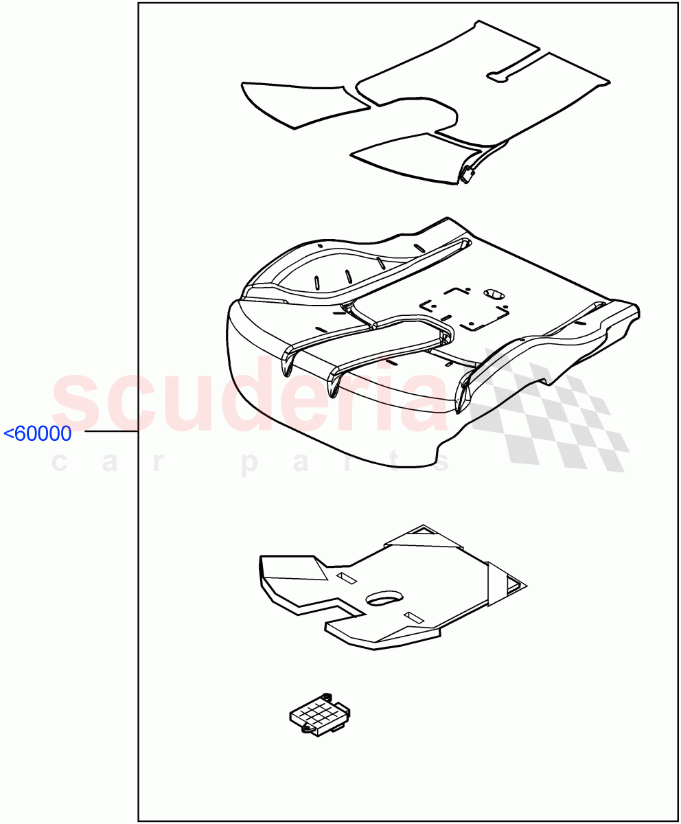 Front Seat Base (Sensors, For North America Only) ((+) "CDN/MEX/USA", Halewood (UK)) of Land Rover Land Rover Range Rover Evoque (2019+) [2.0 Turbo Diesel AJ21D4]
