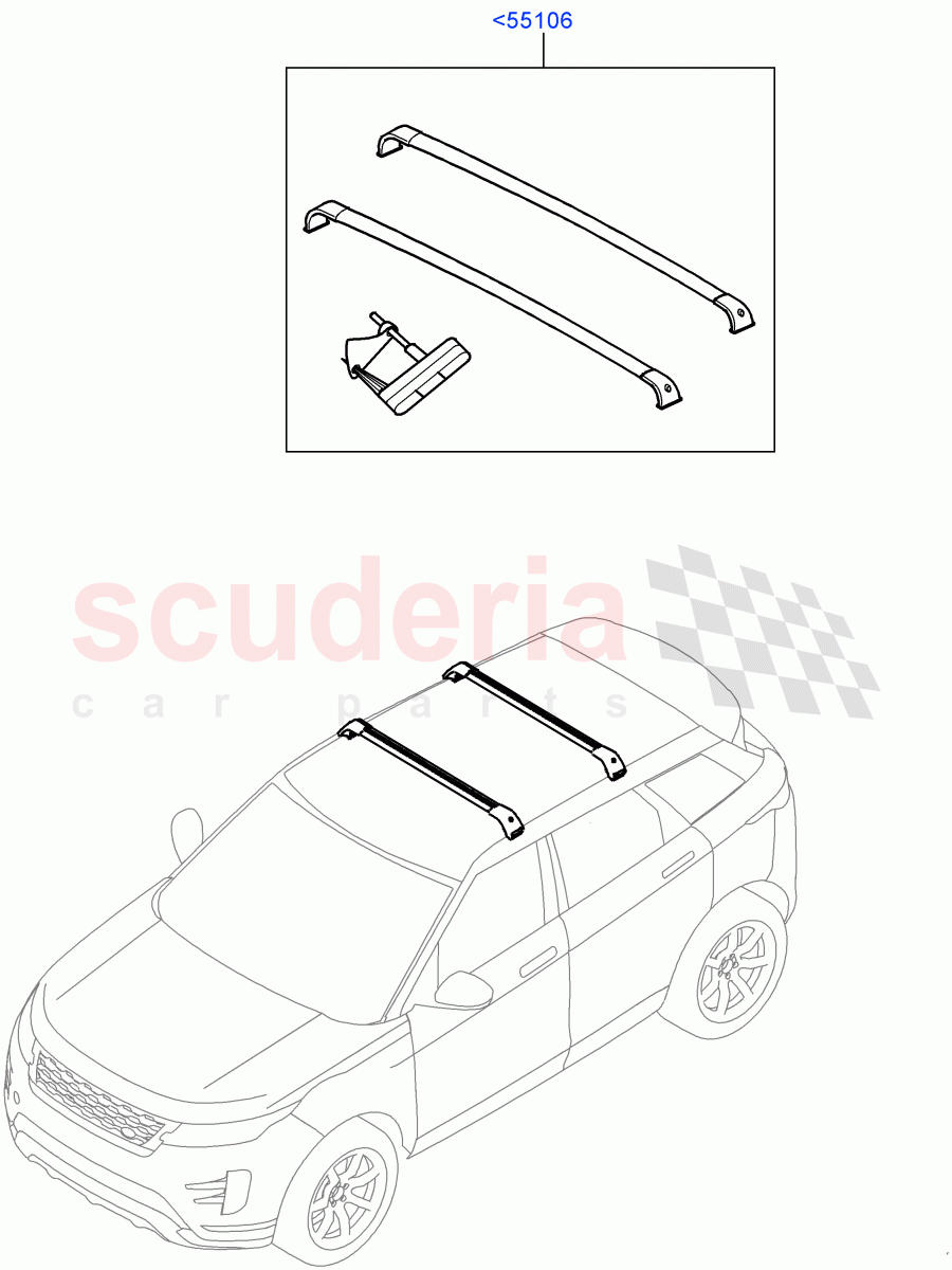 Roof Rails & Crossbars (Halewood (UK)) of Land Rover Land Rover Range Rover Evoque (2019+) [2.0 Turbo Diesel]