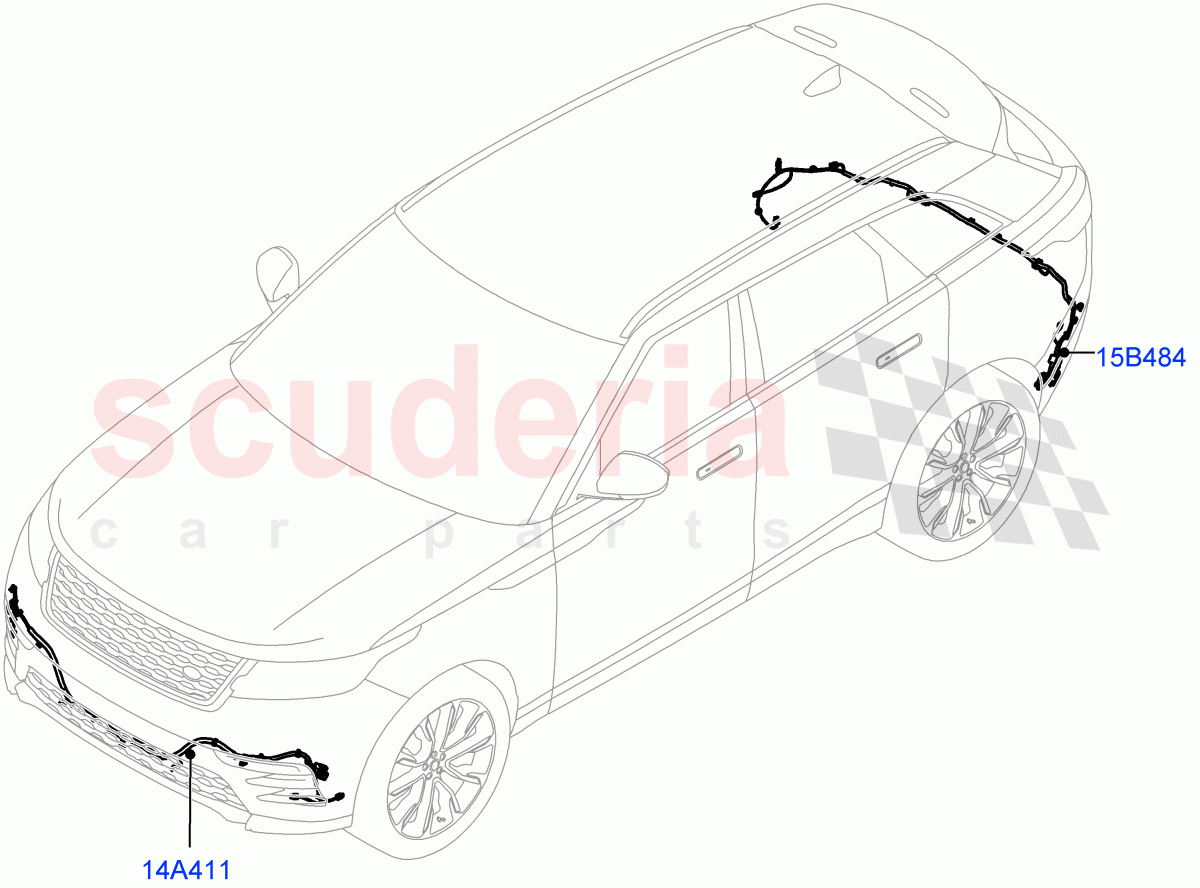 Electrical Wiring - Body And Rear (Bumper) of Land Rover Land Rover Range Rover Velar (2017+) [3.0 I6 Turbo Petrol AJ20P6]