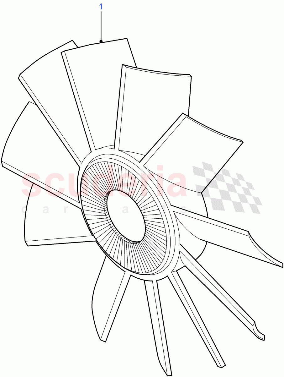 Fan - Cooling ((V) FROM7A000001) of Land Rover Land Rover Defender (2007-2016)