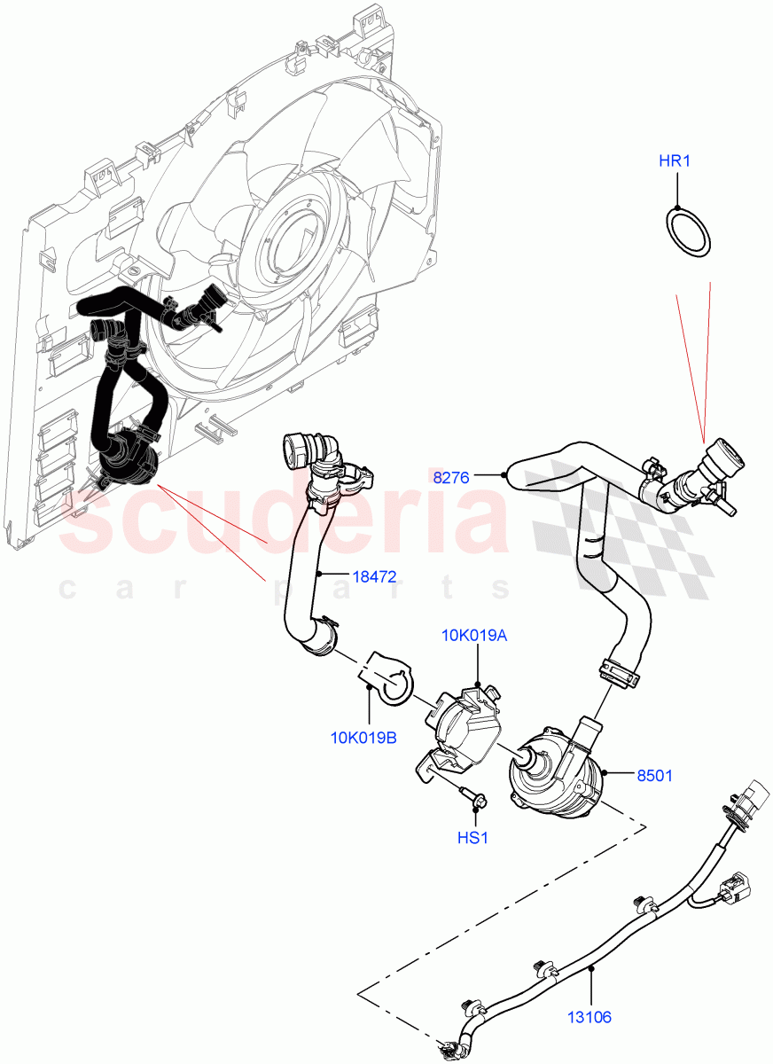Water Pump (Auxiliary Unit) (3.0L AJ20P6 Petrol High) ((V) FROMKA000001) of Land Rover Land Rover Range Rover (2012-2021) [3.0 I6 Turbo Petrol AJ20P6]