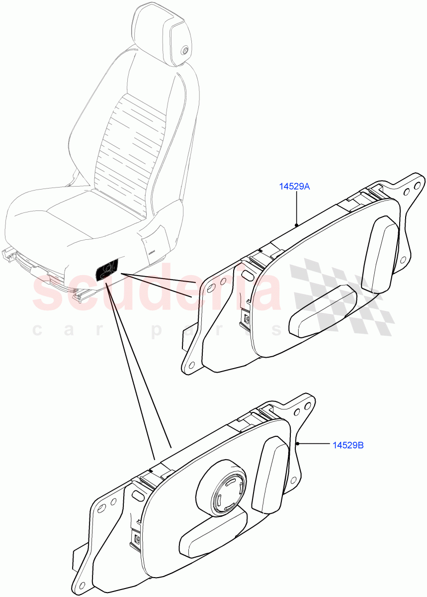 Switches (Seats) (Changsu (China)) ((V) FROMFG000001, (V) TOHG379387) of Land Rover Land Rover Discovery Sport (2015+) [2.0 Turbo Petrol GTDI]