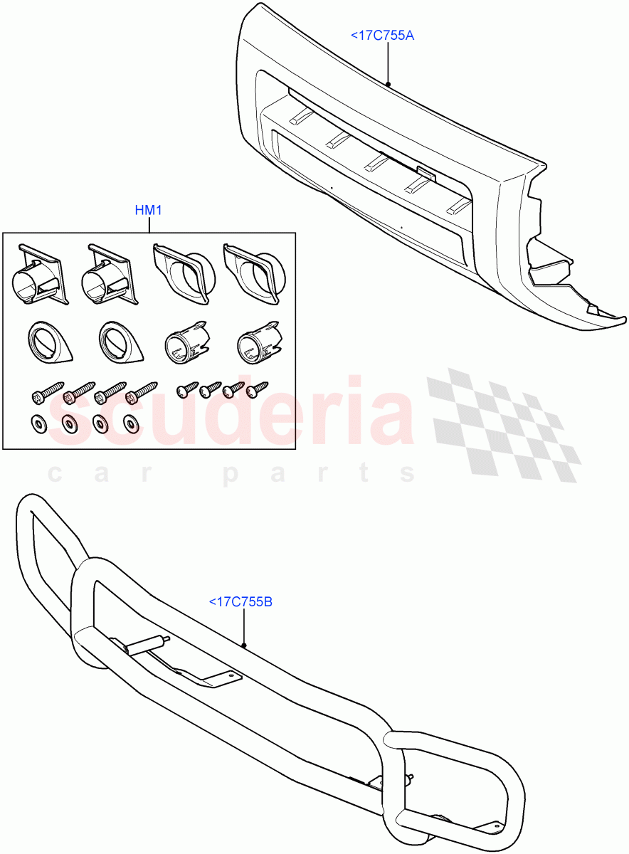 Body Dress Up Kits - Front (With Bumper Protection Moulding, Accessory) of Land Rover Land Rover Range Rover Sport (2005-2009) [3.6 V8 32V DOHC EFI Diesel]